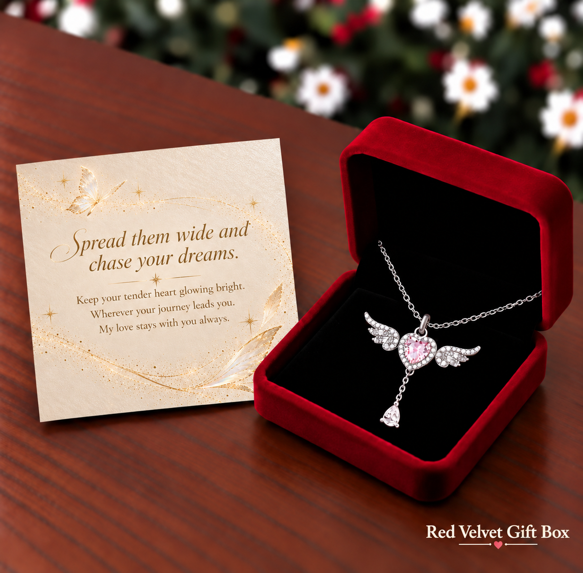 Angel Wings for My Brave Daughter-Wings Flip Up & Down