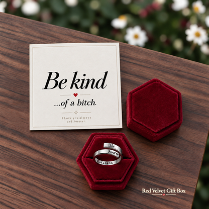 Be Kind Mantra Ring