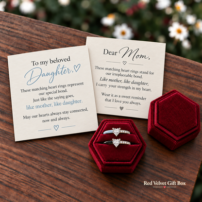 Like Mother Like Daughter Heart Matching Ring
