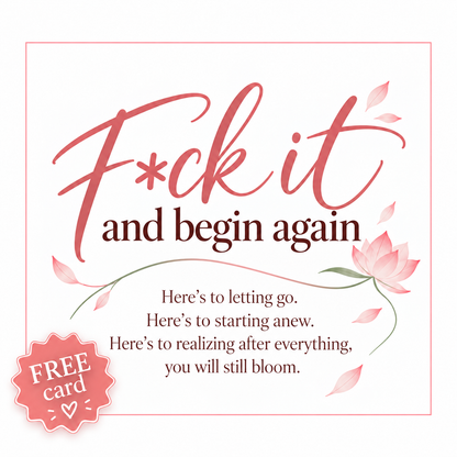 F**k It and Begin Again Lotus Ring