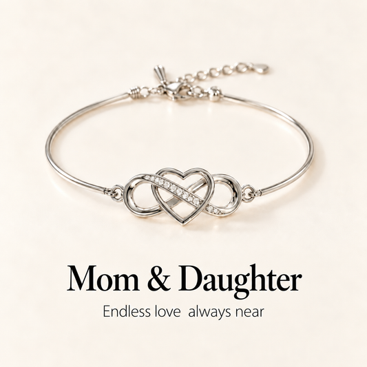 Mom & Daughter-Infinity Heart Bond Bracelet