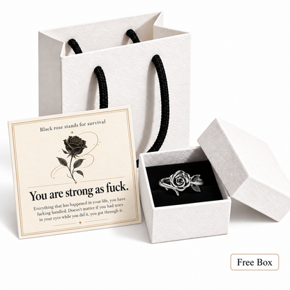 Strong As Fuck Engraved Motivational Band Ring